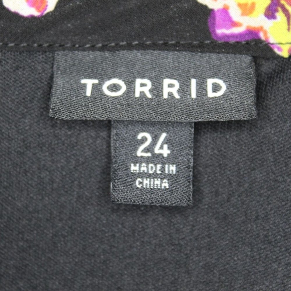 Torrid Floral Chiffon Cold Shoulder Dress H10671 - Picture 9 of 12